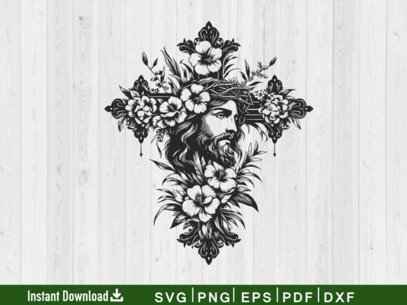 Download Floral Cross SVG, Christian Svg Vector - Premium Resources