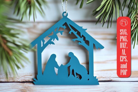 Download Paper Cut Nativity Ornaments SVG - Paper cut Collection