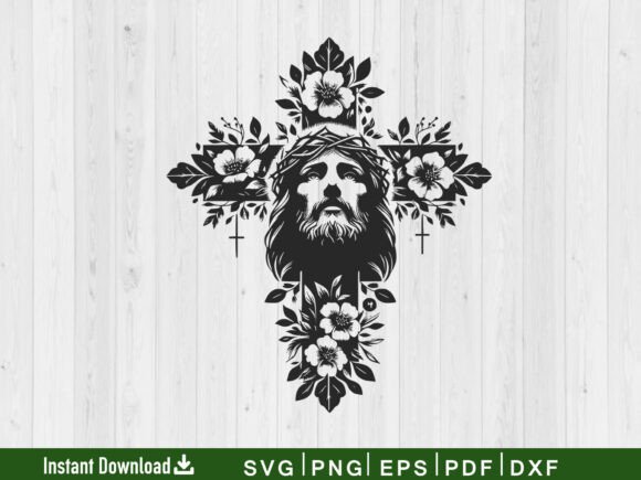 Download Floral Cross SVG, Christian Svg Vector - Premium Bundle