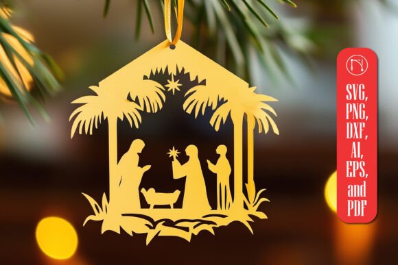 Download Paper Cut Nativity Ornaments SVG Cut Fil - Paper cut Collection