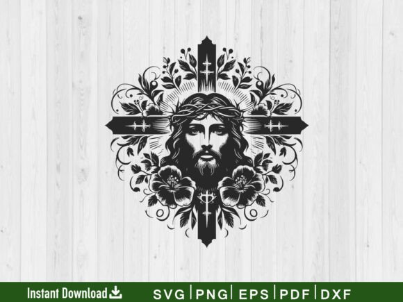 Download Floral Cross SVG, Christian Svg Vector - Premium Bundle