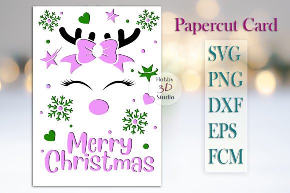 Download Christmas Card SVG Paper Cut Templates - Paper cut Collection
