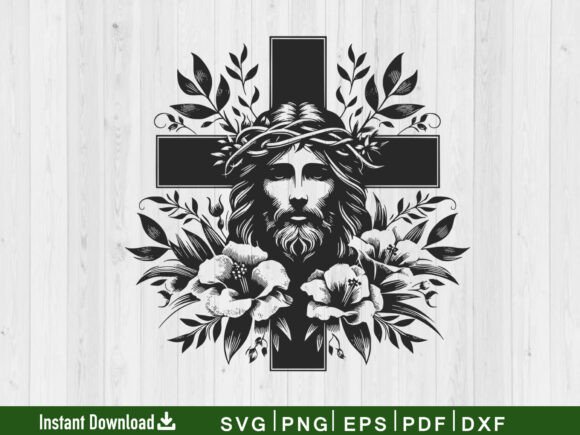 Download Floral Cross SVG, Christian Svg Vector - Premium Bundle