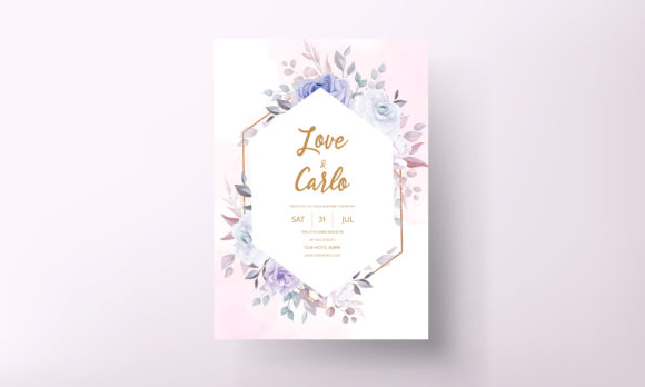Download Purple Floral Wedding Invitation Design - Invitation design Collection